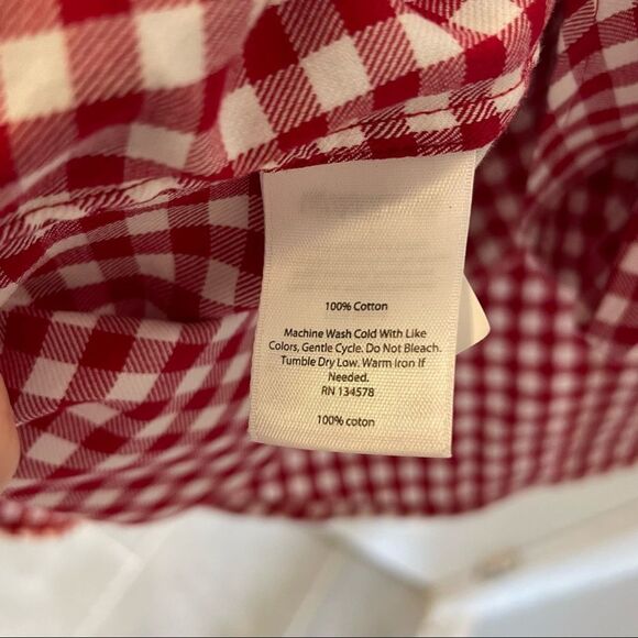 Vineyard Vines Gingham Red Gingham Classic Fit Tucker Shirt Button Down - Picture 4 of 8